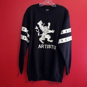 Artistix Graphic Black w/ White Sweatshirt Sz L